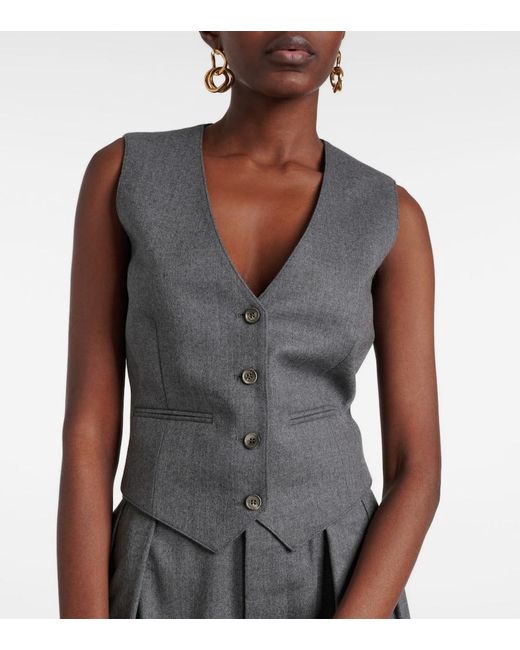Wardrobe NYC Gray Single-breasted Vest