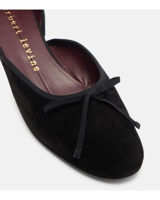 Herbert Levine Black 24/7 Suede Ballet Flats