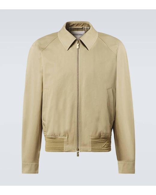 Burberry Blouson Aus Baumwoll-Twill in Natural für Herren