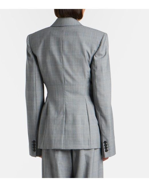 Givenchy Gray Checked Wool Jacket