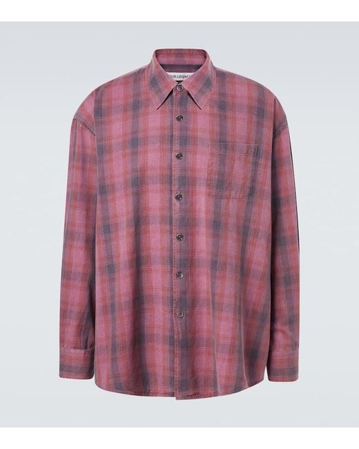 Camicia Borrowed di Our Legacy in Purple da Uomo
