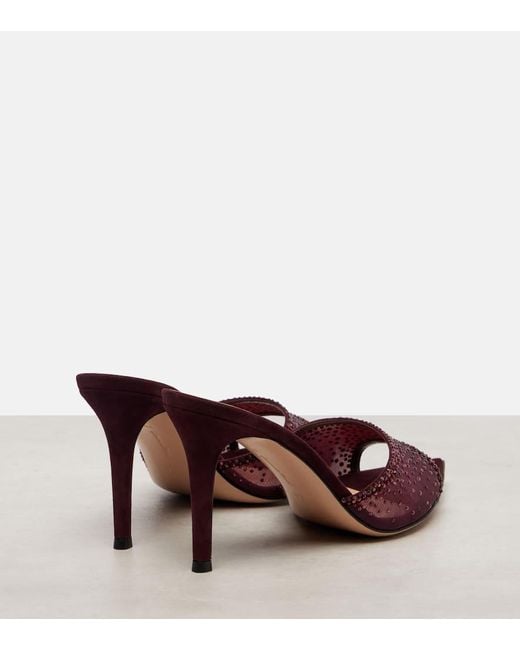 Mules Rania 85 Con Cristales Gianvito Rossi de color Brown