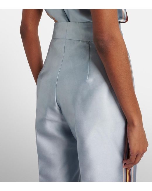 ALÉMAIS Blue Alfie Floral Satin Culotte
