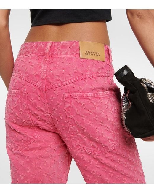 Isabel Marant Pink High-Rise Straight Jeans