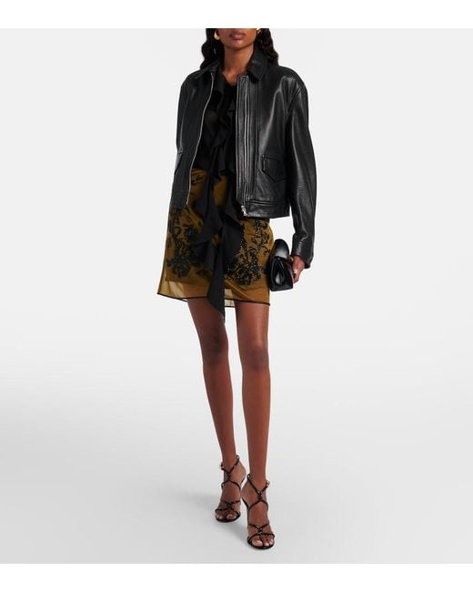 Gianvito Rossi Black Jungle Mamba Leather Sandals