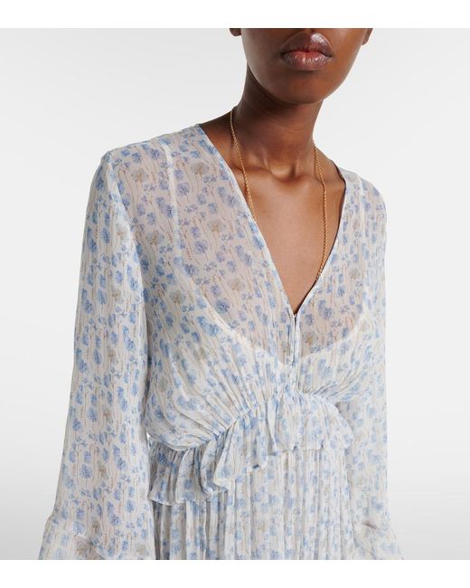 Velvet Gray Aerin Floral Sheer Maxi Dress