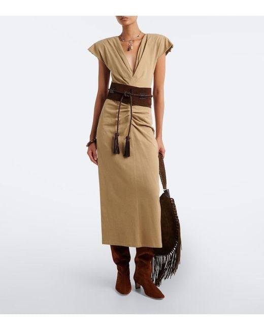 Staud Brown Wally Suede Knee-High Boots