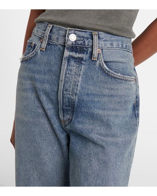 Agolde Blue 90S Mid-Rise Straight Jeans