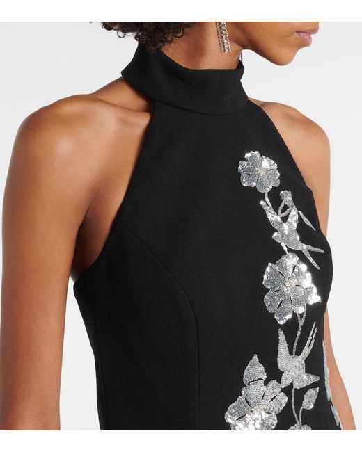 Rebecca Vallance Black Monroe Embellished Minidress