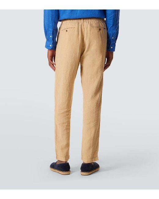 Polo Ralph Lauren Natural Linen Straight Pants for men