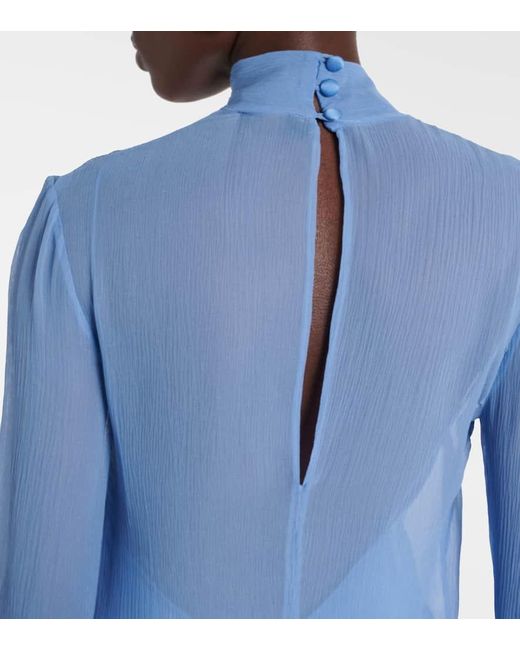 Vestido corto Gina Spirito con plumas ‎Taller Marmo de color Blue