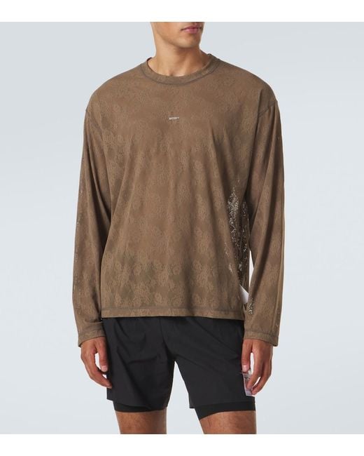 Satisfy Brown Spacelace Lace T-Shirt for men