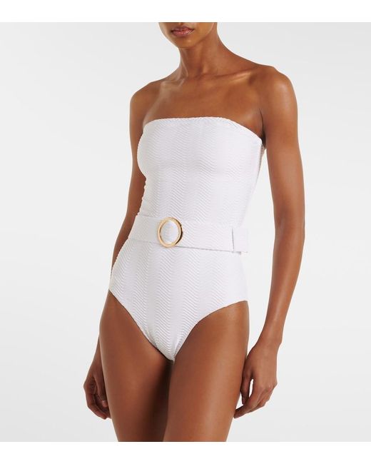 Alexandra Miro White Iris Belted Swimsuit
