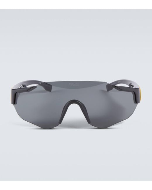 Fendi Gray Sport Baguette Sunglasses for men