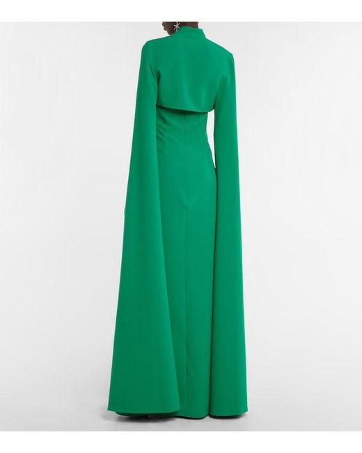 Safiyaa Green Crepe Gown