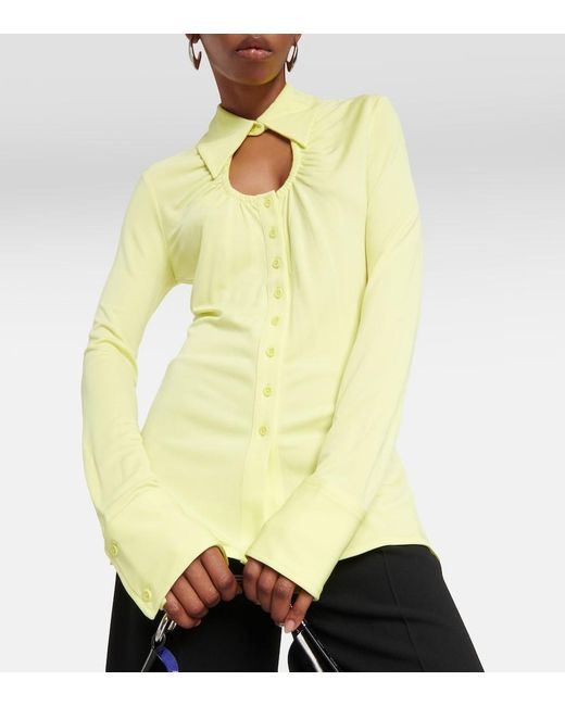Proenza Schouler Yellow Label Cutout Jersey Shirt
