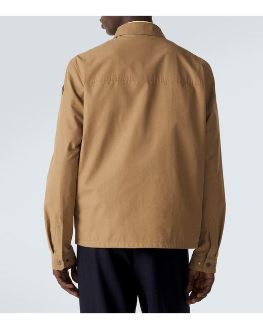 Moncler Brown Cotton-Blend Jacket for men