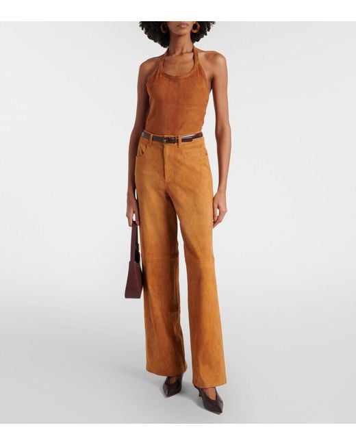 Stouls Brown Cherry Suede Minidress