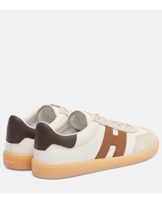 Hogan Natural Cool Leather And Suede Sneakers