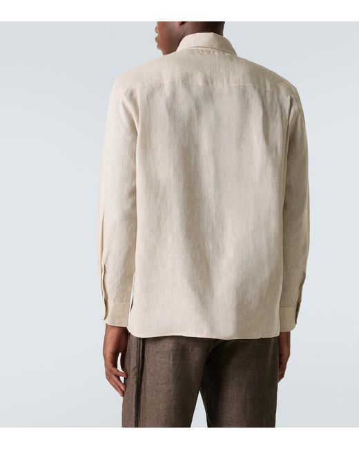 Saman Amel Natural Linen Shirt for men