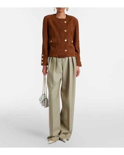Saint Laurent Natural Niki Cassandre Mini Leather Shoulder Bag