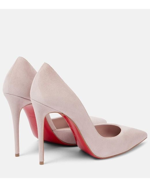 Christian Louboutin Pink Iriza 100 Suede Pump