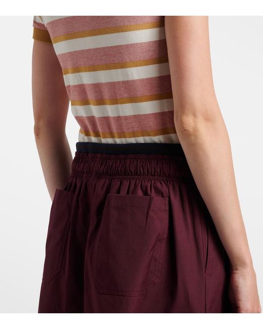 Prada Purple Poplin Midi Skirt