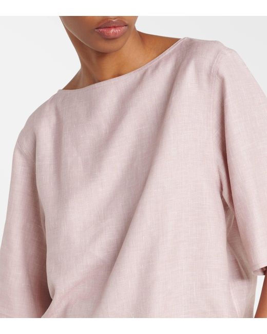 Loro Piana Natural Linen And Wool-blend Top