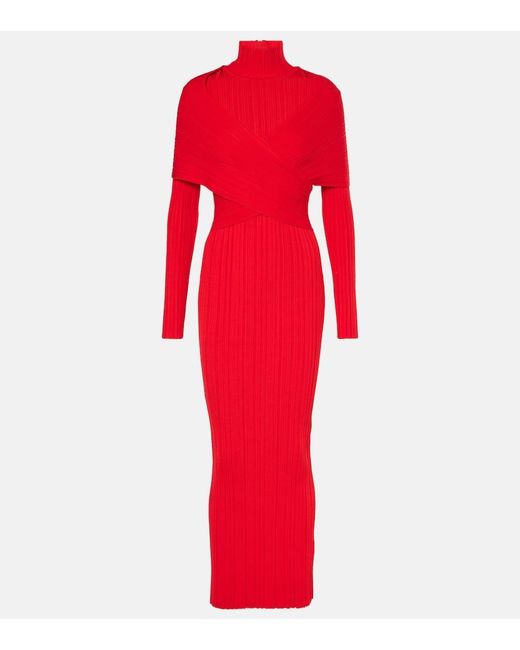 Balmain Red Knitted Gown