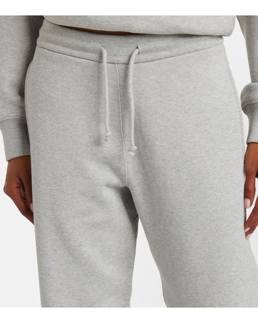 Victoria Beckham Gray Jules Cotton Jersey Sweatpants