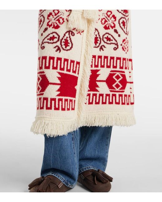 Alanui Red Glimpse Of Eden Coat