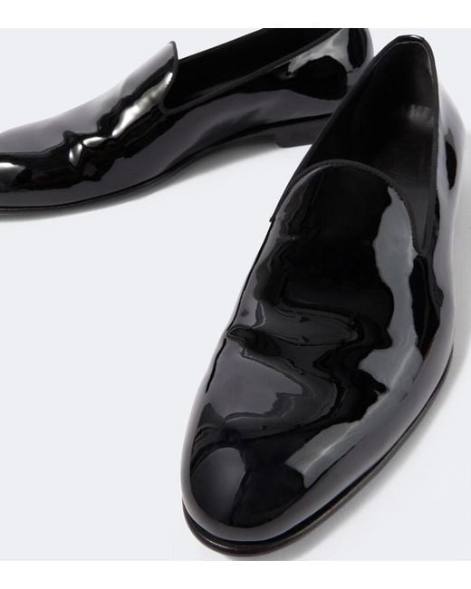 Brioni Black Leather Slip-On Loafers for men
