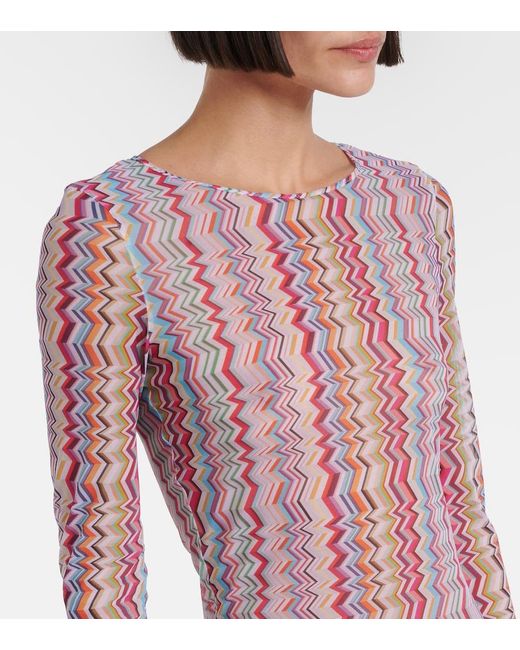 Missoni Pink Zigzag Minidress