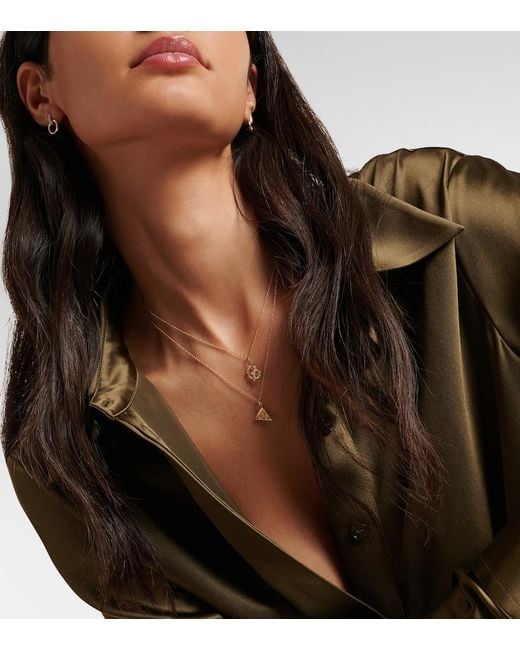 STONE AND STRAND White Salt To My Pretzel 10Kt Necklace With Diamonds