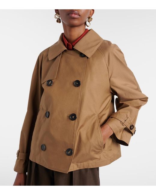 Max Mara Brown The Cube Tesoro Cotton-Blend Twill Jacket
