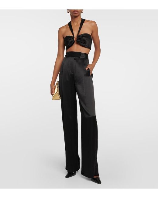 The Sei White Silk Satin Bra Top