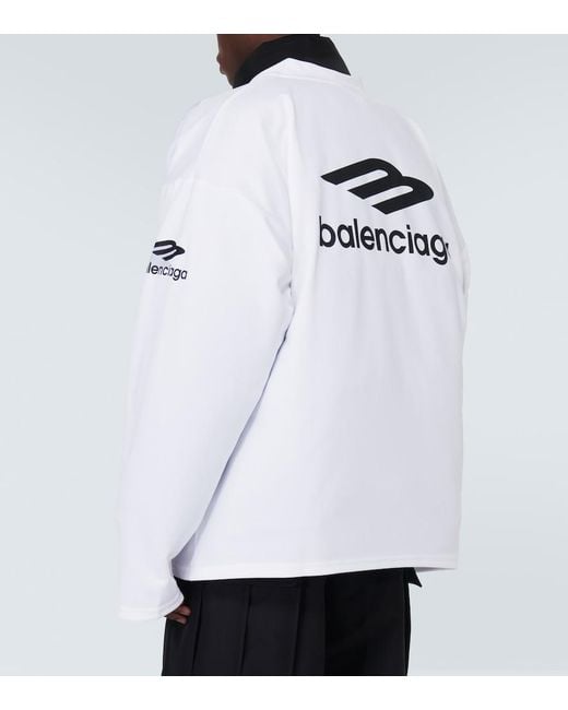 Balenciaga White 3B Sports Icon Ski Long Sleeve T-Shirt Large Fit for men