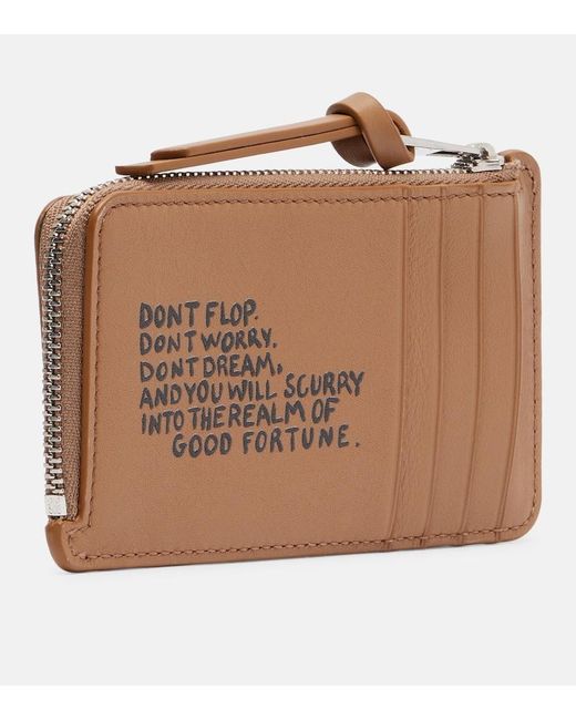Loewe Brown X Louis Wain Cats Leather Card Holder