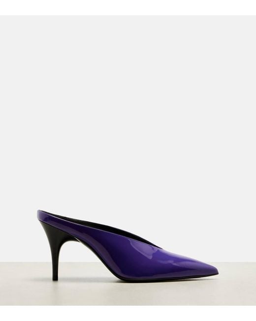 Gucci Purple Mules 97 Aus Lackleder