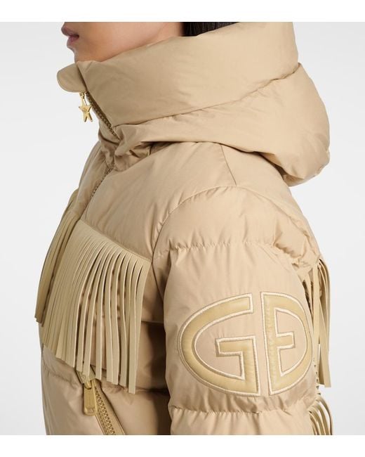Goldbergh Natural Marna Fringed Down Ski Jacket