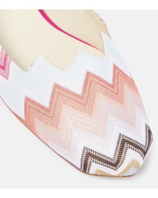 Missoni Pink Zig Zag Ballet Flats