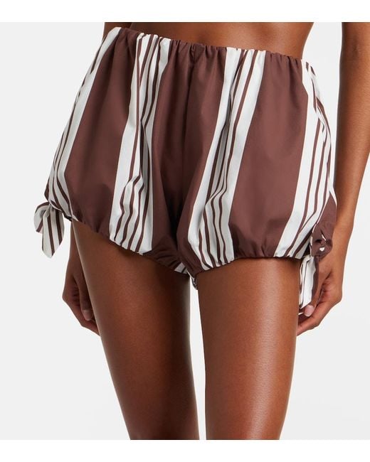 Posse Red Rosie Striped Cotton Shorts