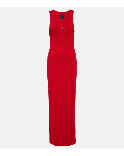 Robe longue en coton Givenchy en coloris Red