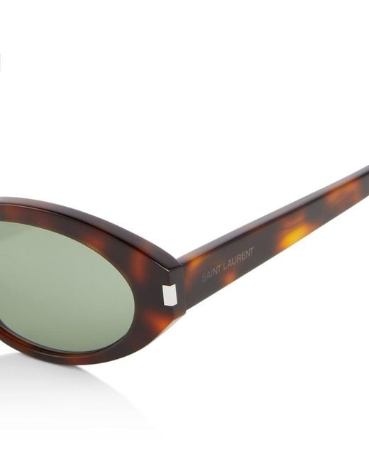 Saint Laurent Brown Sl 567 Oval Sunglasses