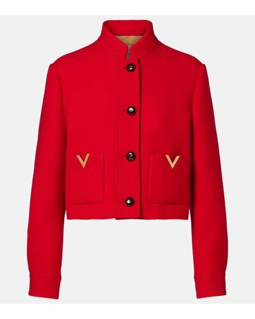 Valentino Red Jacke Vgold Aus Wolle Und Seide