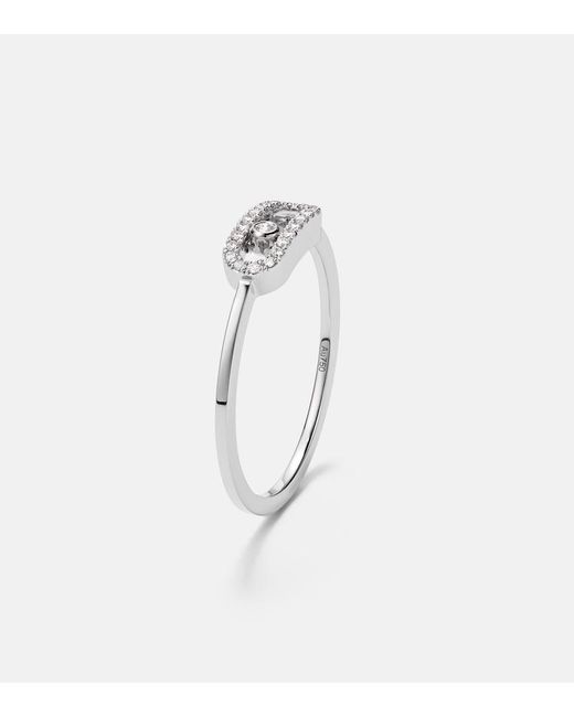 Messika White Move Uno 18Kt Ring With Diamonds