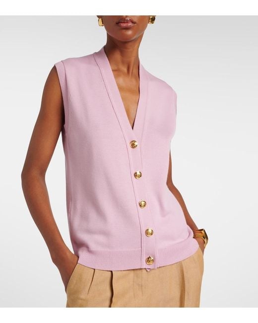 Blazé Milano Pink Sebright Wool, Silk, And Cashmere Vest