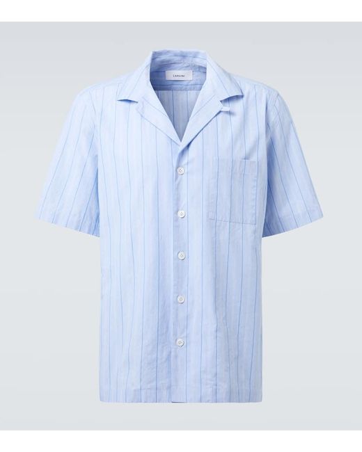 Lardini Hemd Aus Baumwollpopeline in Blue für Herren