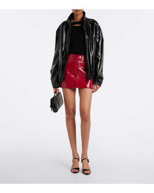 Courreges Black Vinyl Blouson Jacket