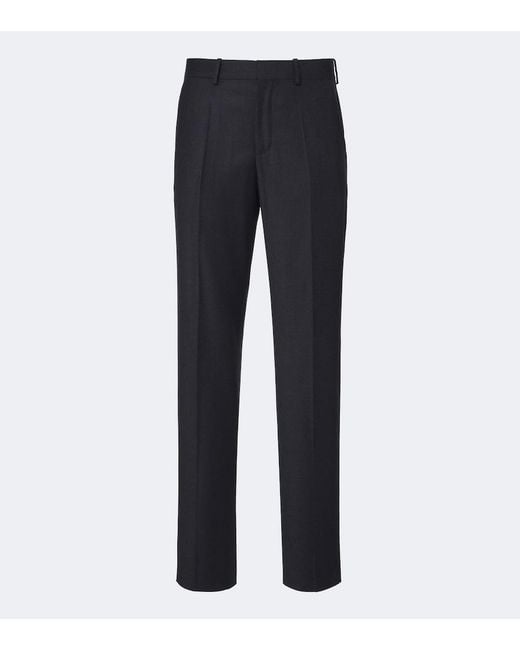 Agnona Blue Wool Straight Pants for men
